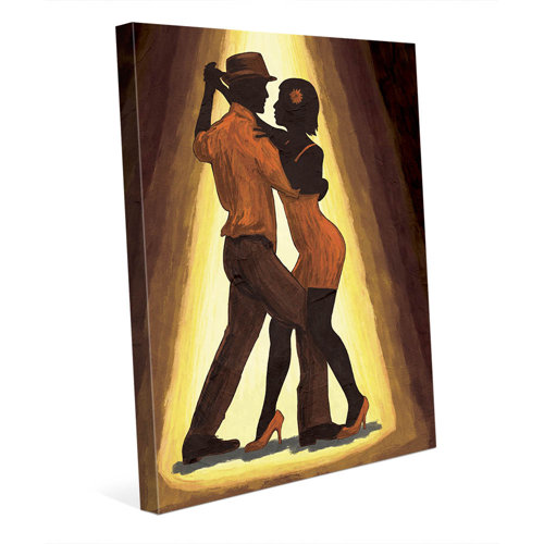 Click Wall Art Spotlight In Orange Wrapped Canvas Print Wayfair